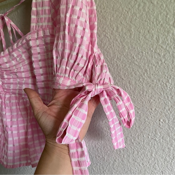 Altar’d State pink puff sleeve blouse - Picture 6 of 9